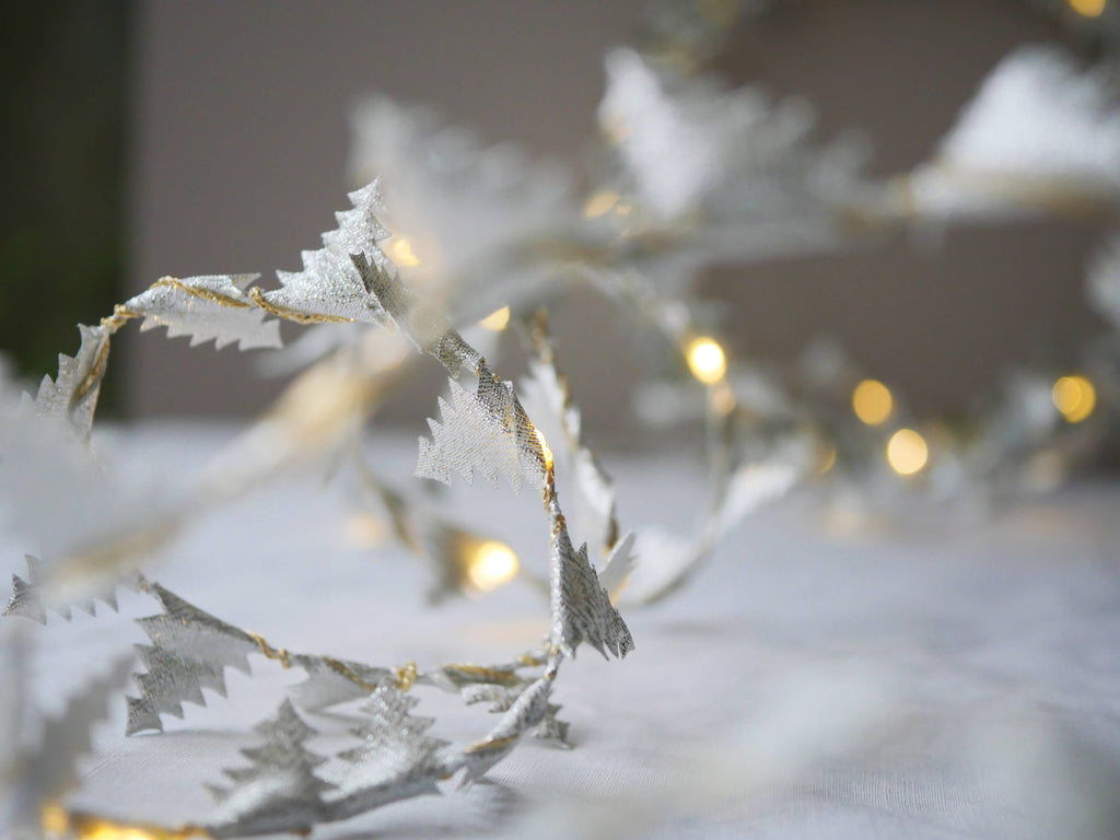 Christmas Tree Fairy Light String - Christmas Decoration: Silver / 2m (Battery)