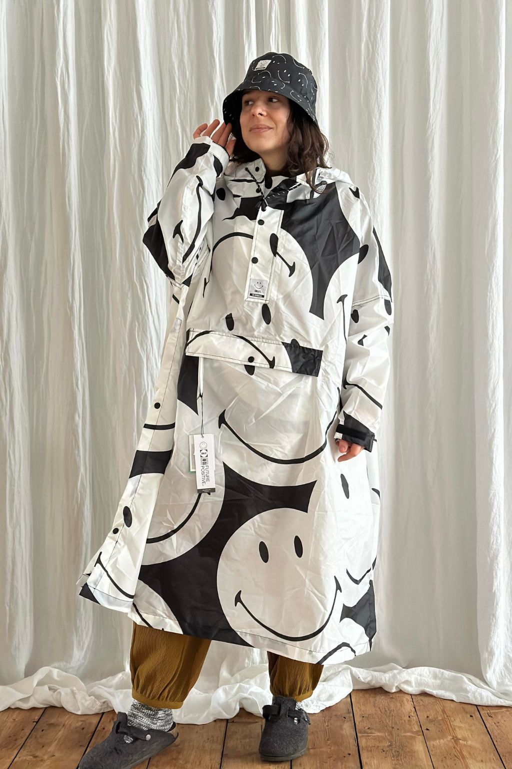 Panda Smiley - Rain Poncho