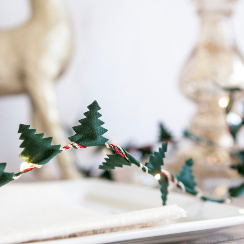 Christmas Tree Fairy Light String - Christmas Decoration: Green / 2m (Battery)