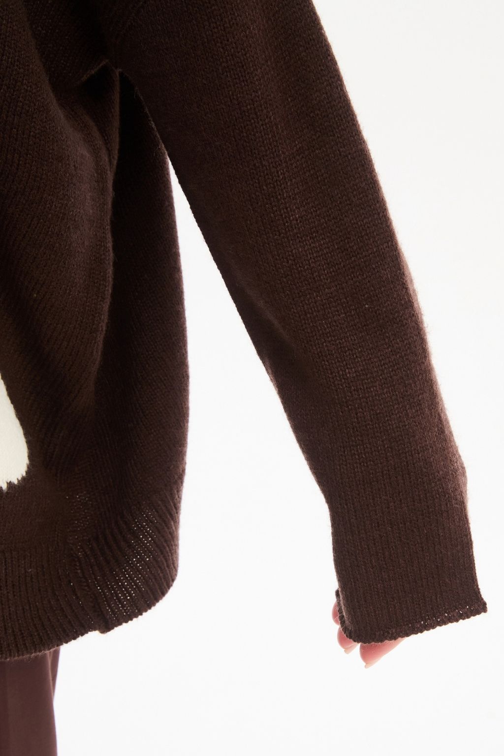 Retro Circle Print Knit - Chocolate/Cream