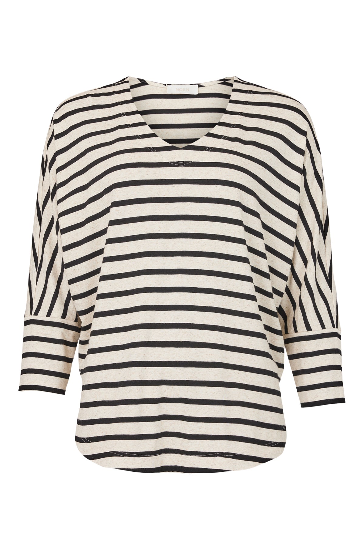 Steffani Stripe Top - Black/Cream Marl