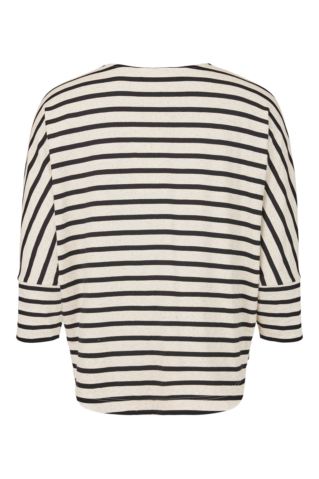 Steffani Stripe Top - Black/Cream Marl