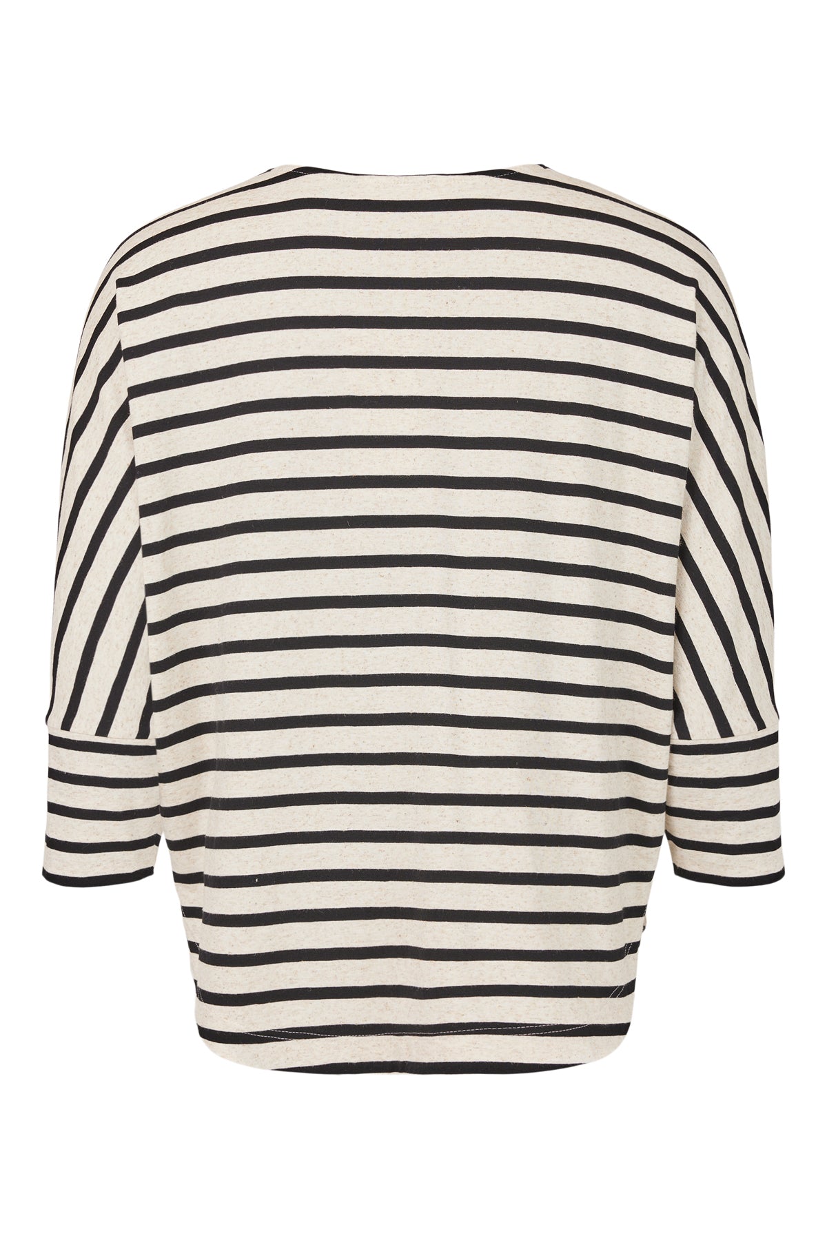 Steffani Stripe Top - Black/Cream Marl