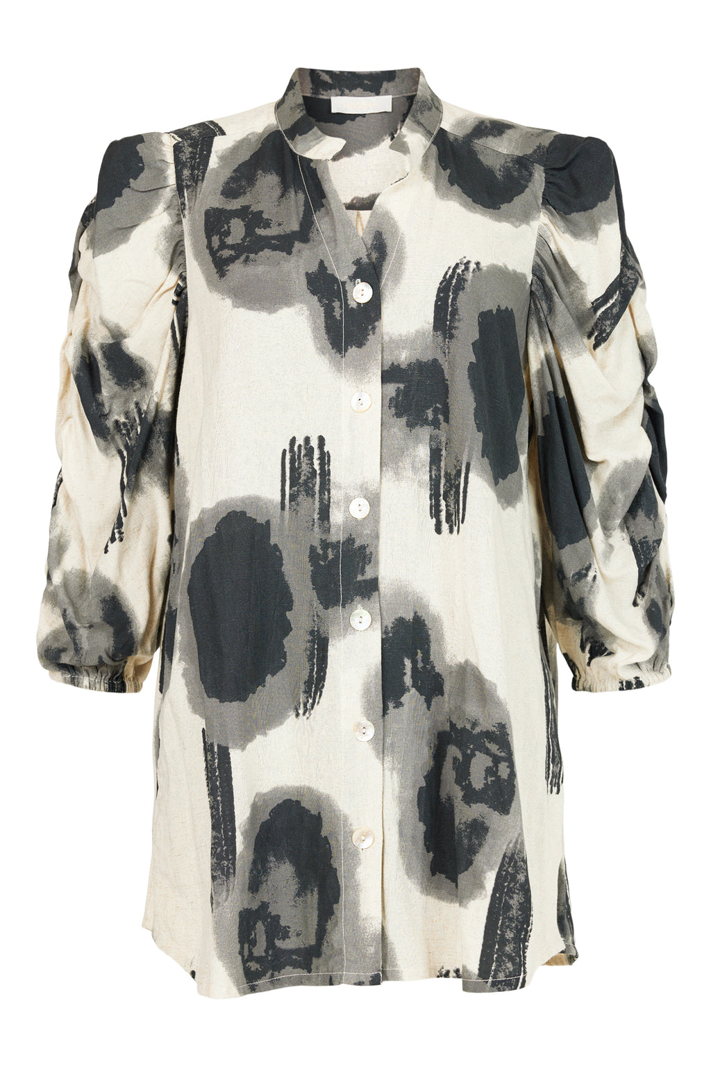 Stormy Ruched Shirt - Grey