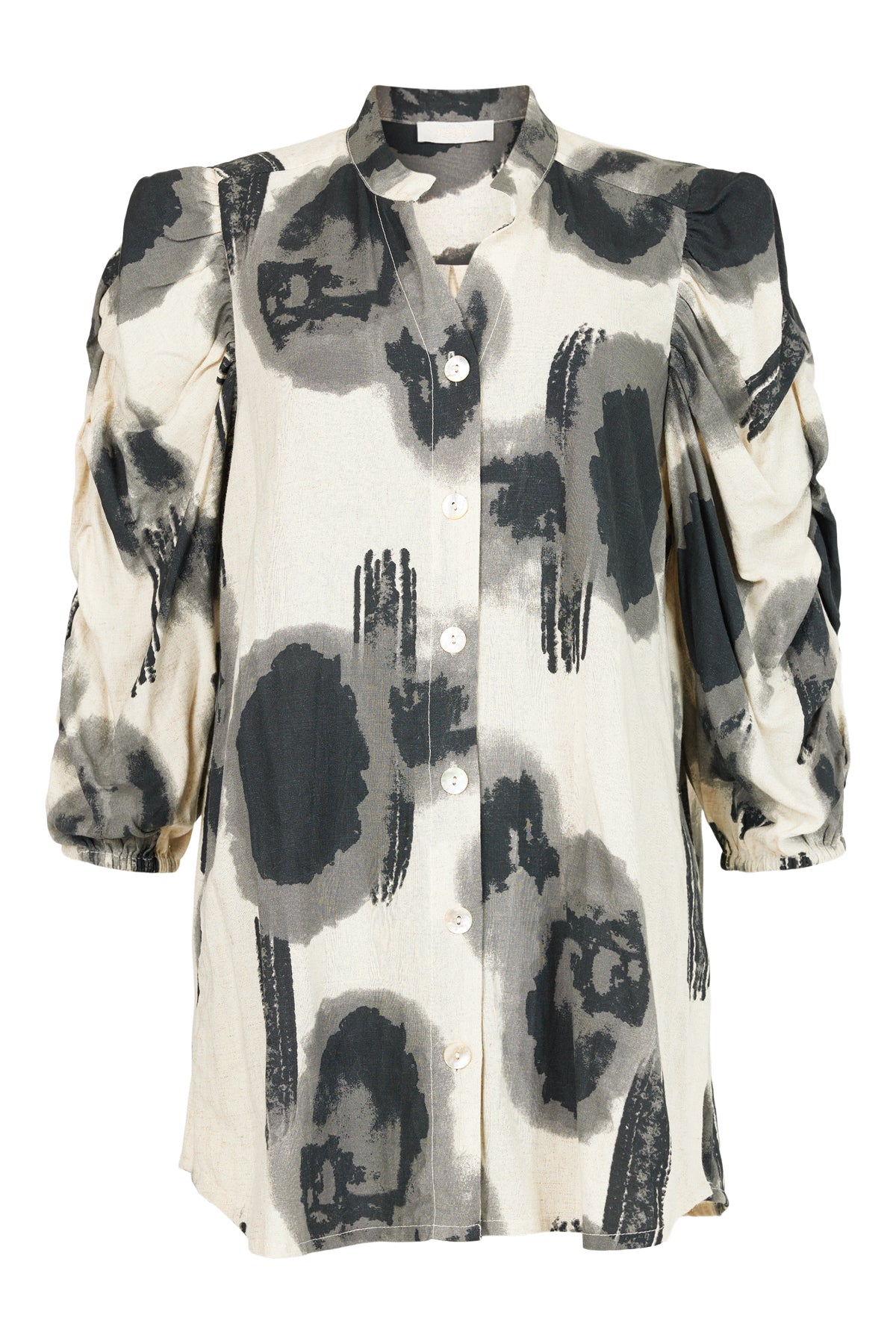Stormy Ruched Shirt - Grey