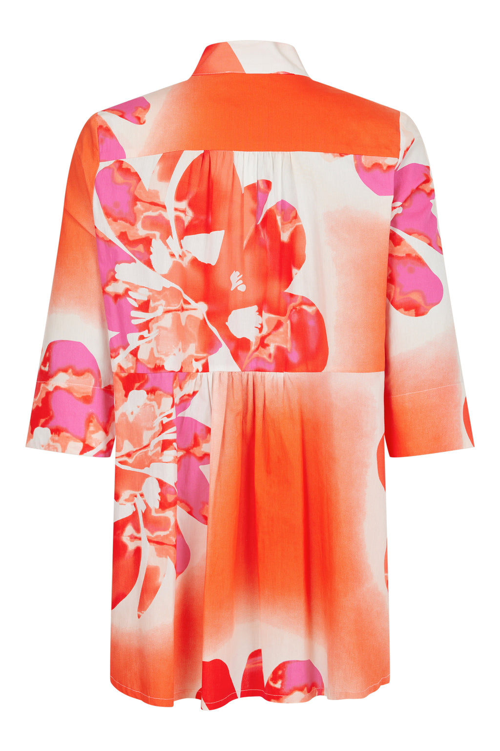 Hibiscus Shirt - Orange/Pink