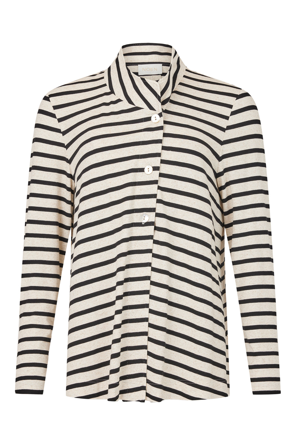 Steffani Stripe Jacket - Black/Cream Marl