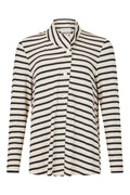 Steffani Stripe Jacket - Black/Cream Marl