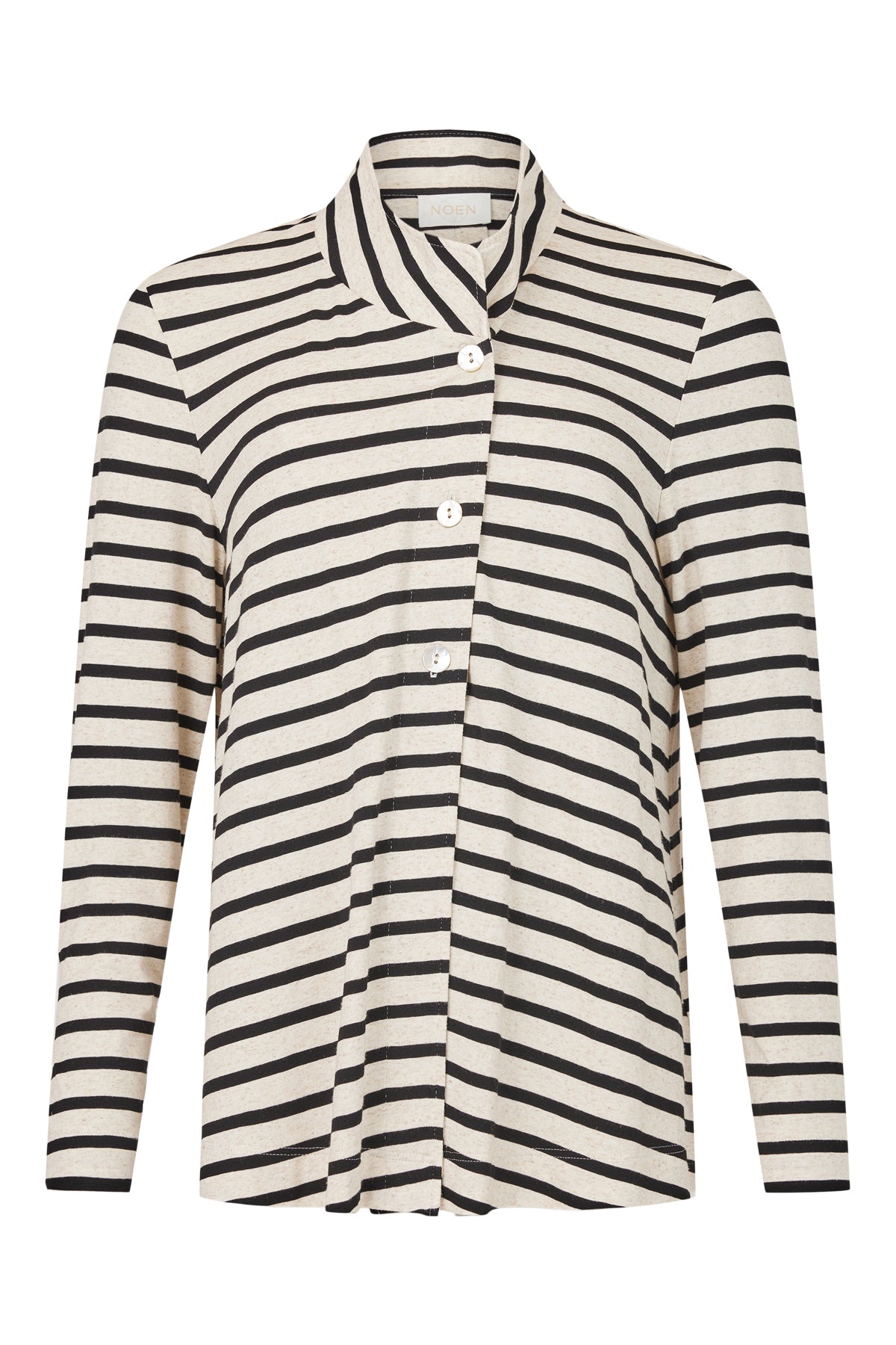 Steffani Stripe Jacket - Black/Cream Marl
