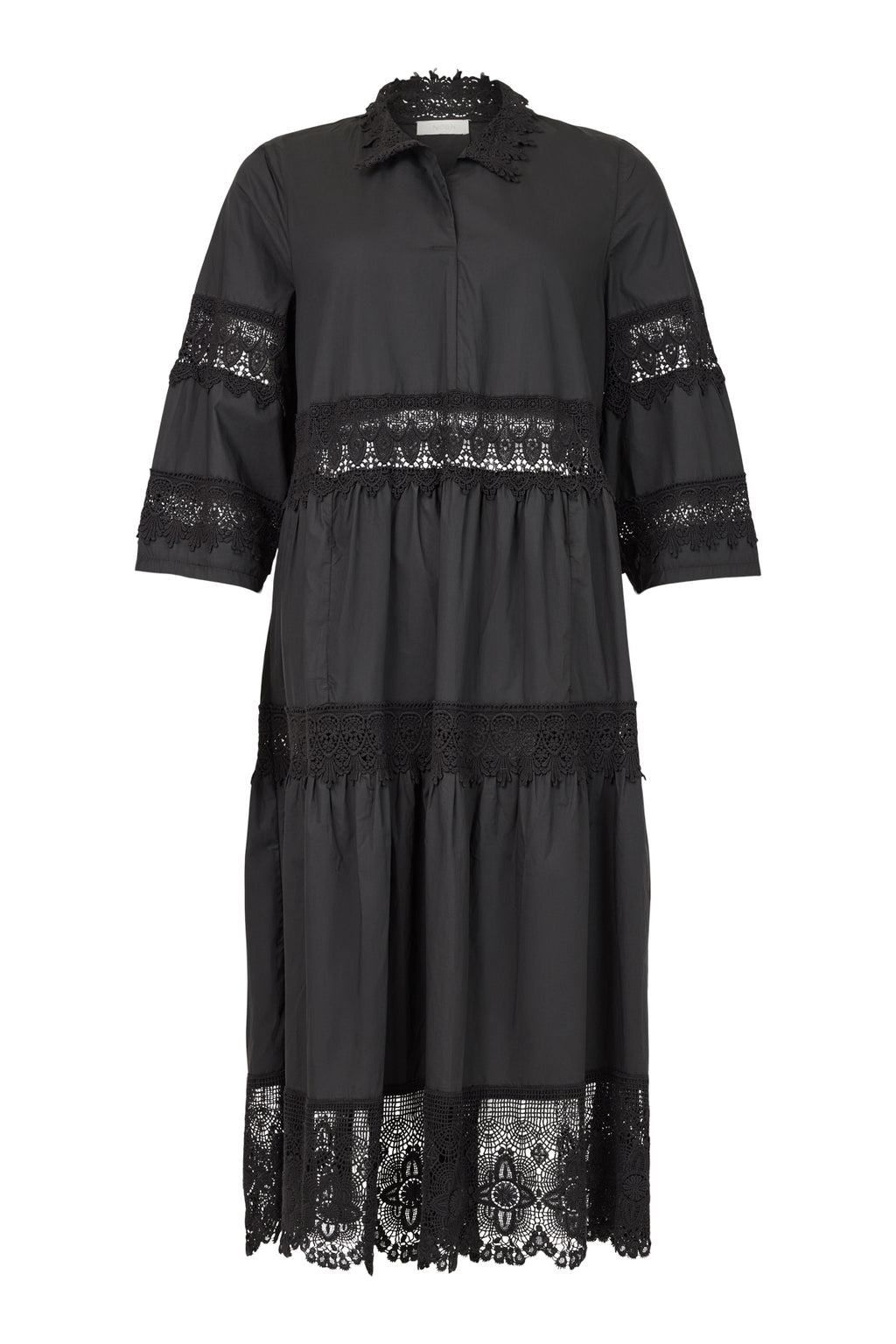 Vatican Lace Dress - Black