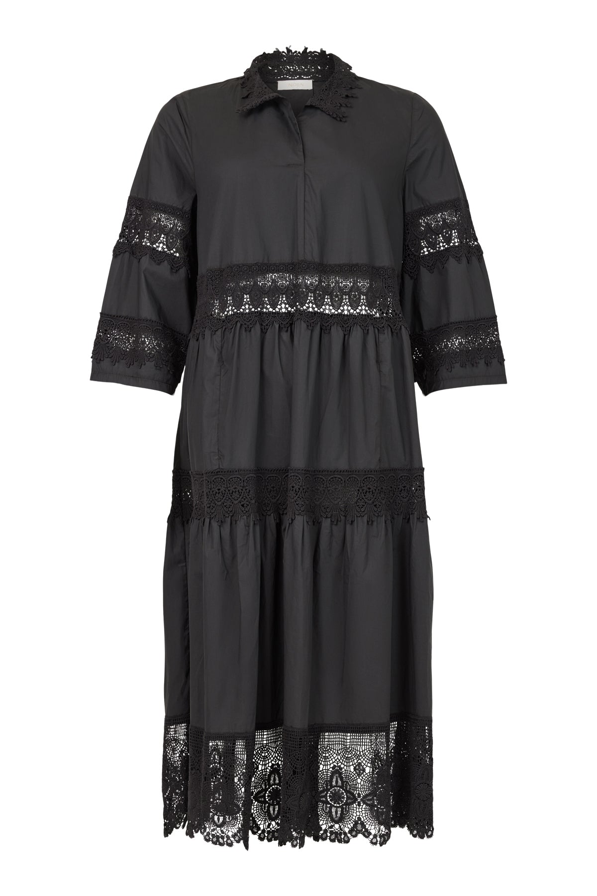 Vatican Lace Dress - Black