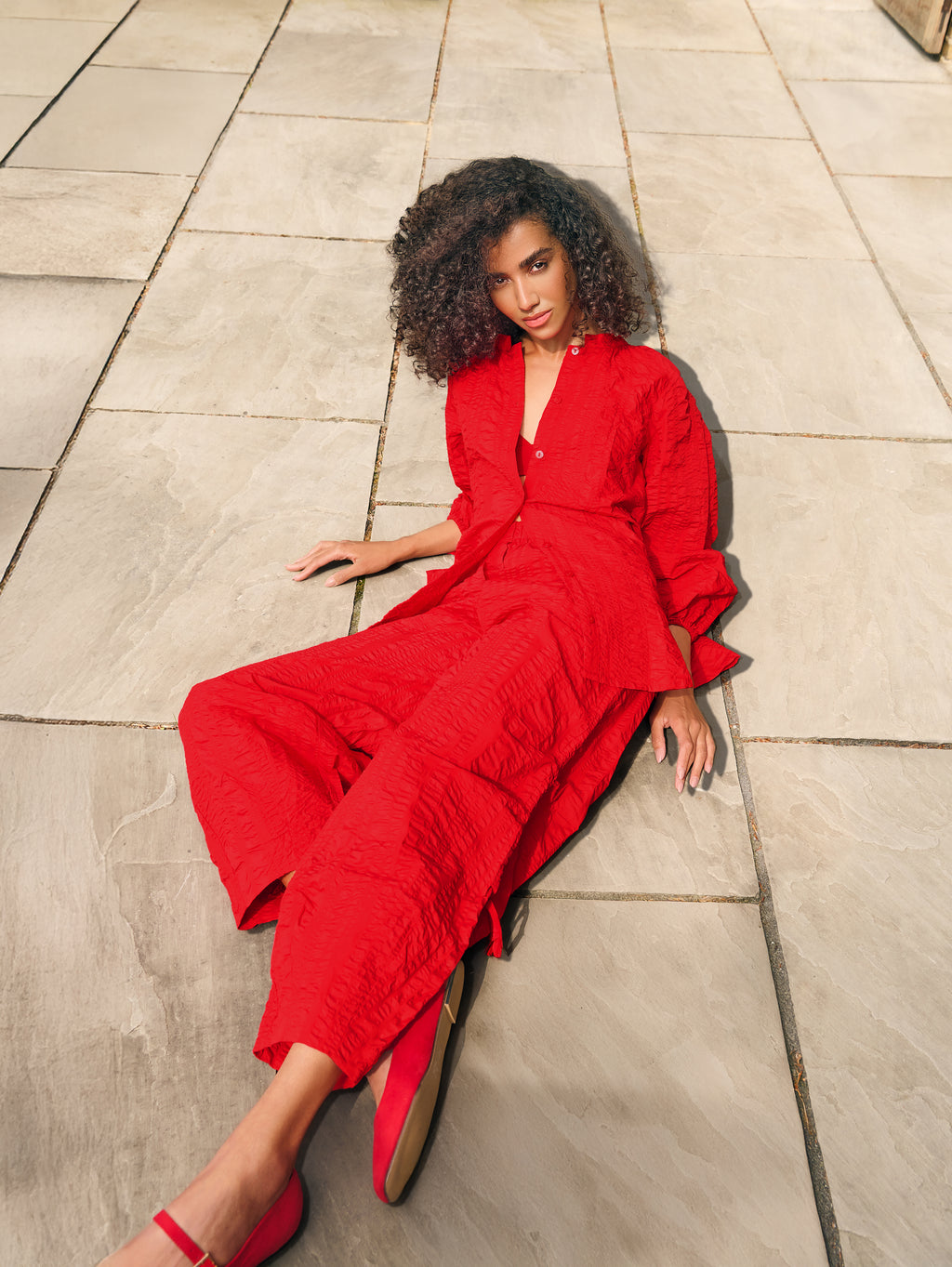 Crinkle Crinkle Shirt - Red