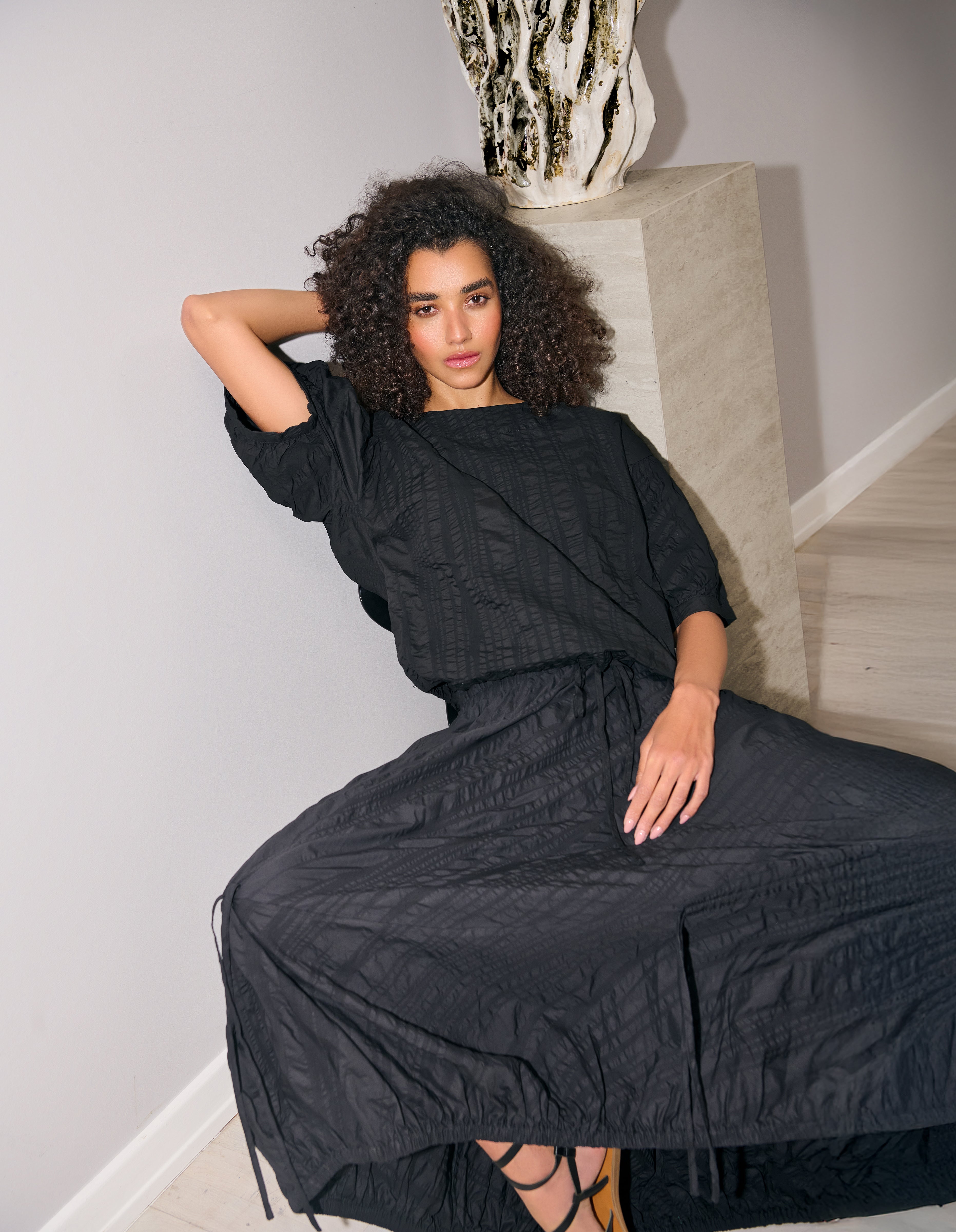 Crinkle Crinkle Skirt - Black