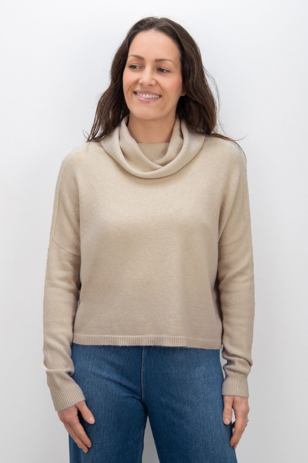 Jannie Supersoft Cowl Neck Boxy Knit