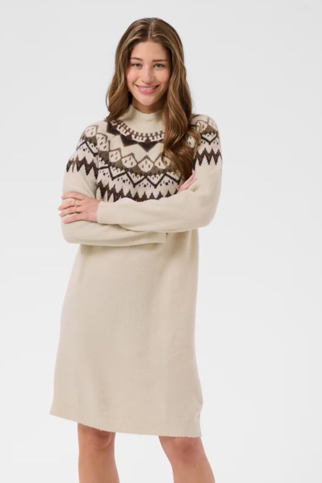 Cherrie Knit Dress - Oatmeal Melange