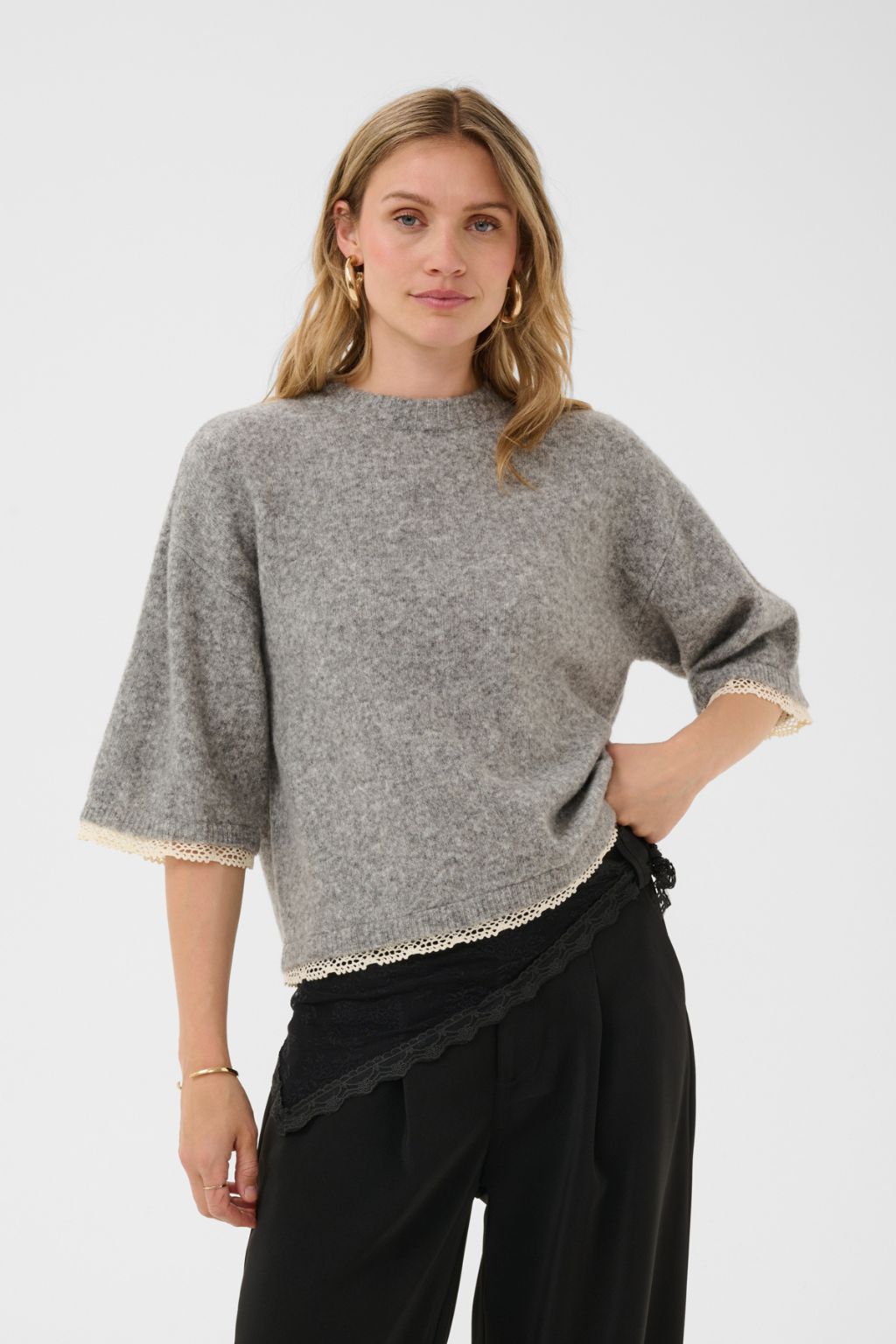 Kibana Knit Pullover - Grey Melange