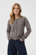 Mela O Neck Cardigan - Java Melange