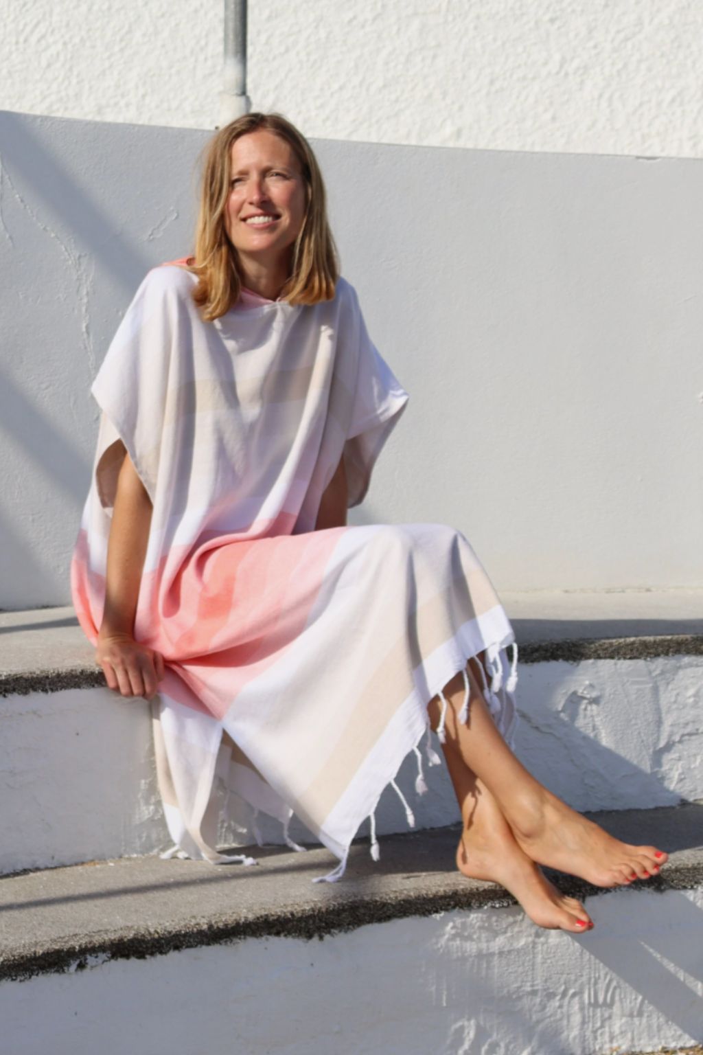 Drift Changing Robe - Sand/Coral