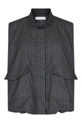Pinstripe Bubble Waistcoat - Grey Marl/Caramel Stripe