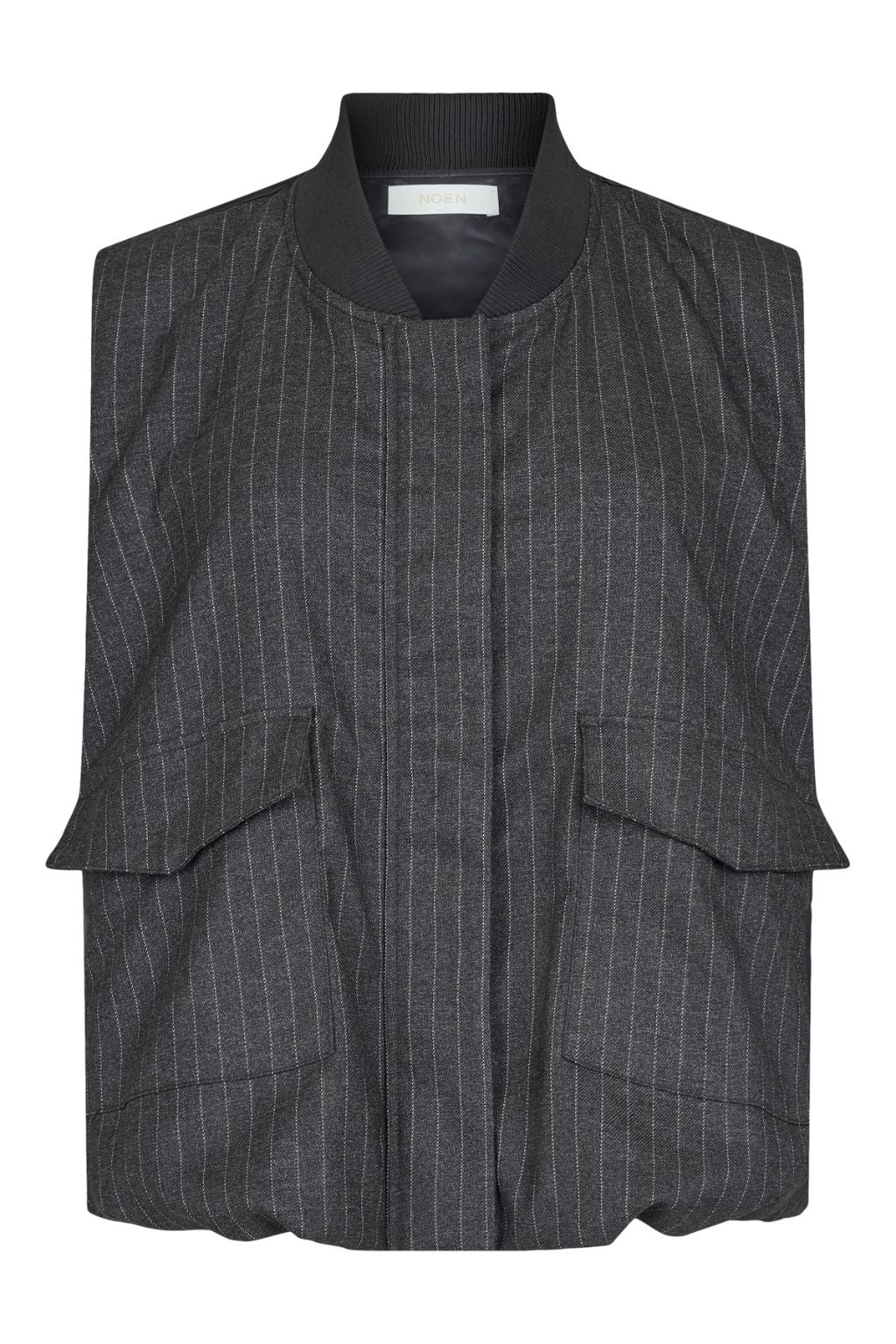 Pinstripe Bubble Waistcoat - Grey Marl/Caramel Stripe