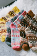 Sofia, Wool Socks For Men & Women - Pink/Cream/Orange/Yellow/Grey
