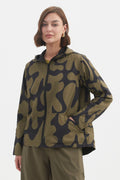 Reversible Print Windbreaker - Moss/Black Blot Print