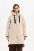 Zip Hem Coat - Cream