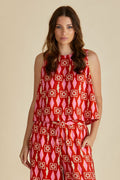 Copacabana Shell Top - Sardinia Geo Print