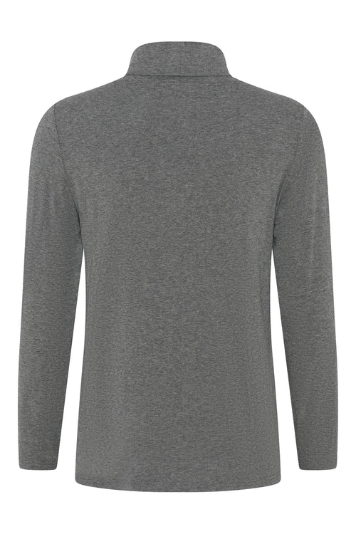 Basic Polo Neck - Charcoal Marl