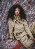 Futuristic Crinkle Scarf - Khaki