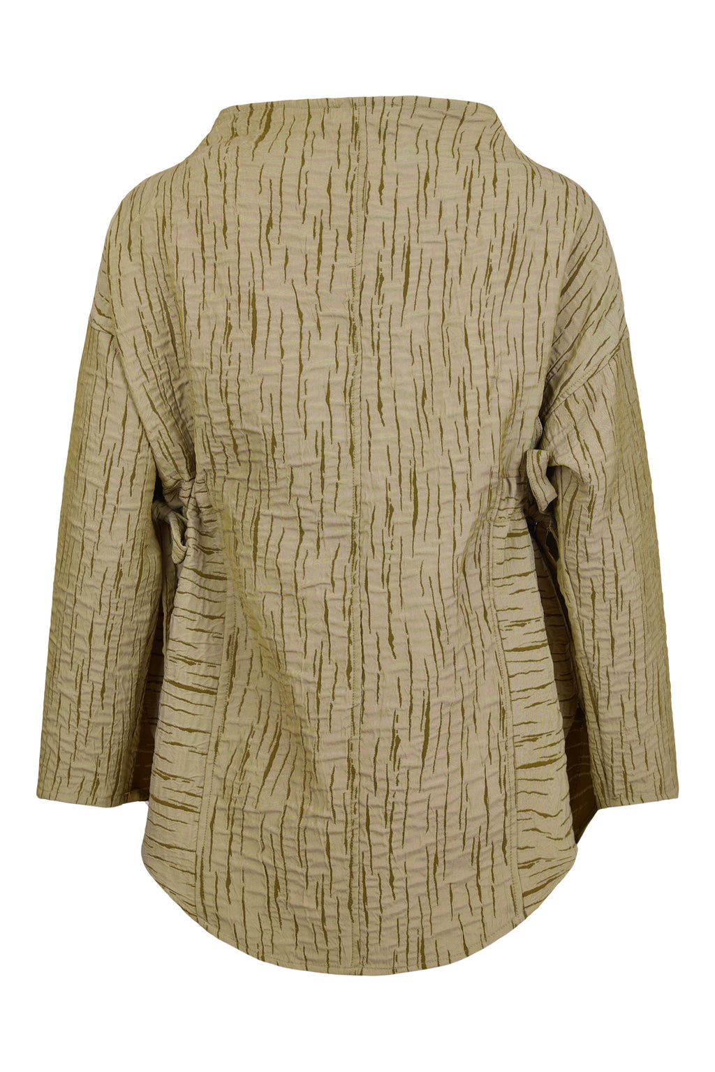 Futuristic Crinkle Top - Khaki