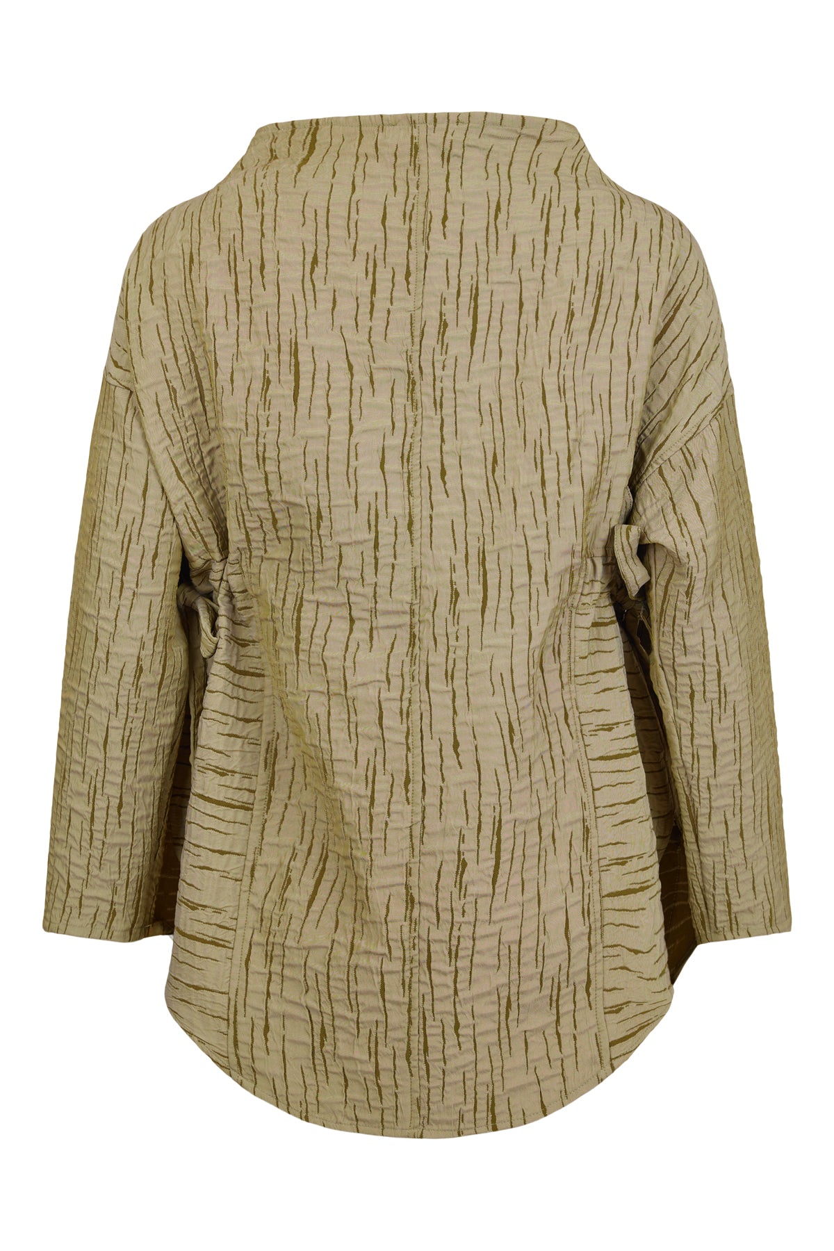 Futuristic Crinkle Top - Khaki