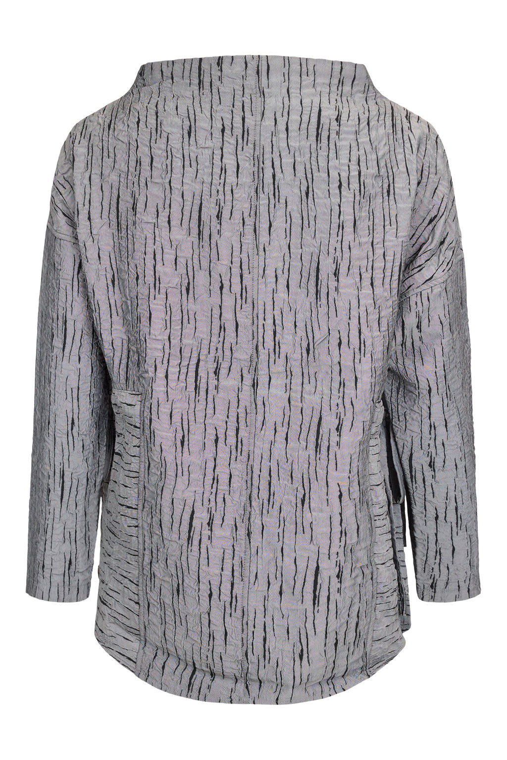 Futuristic Crinkle Top - Grey