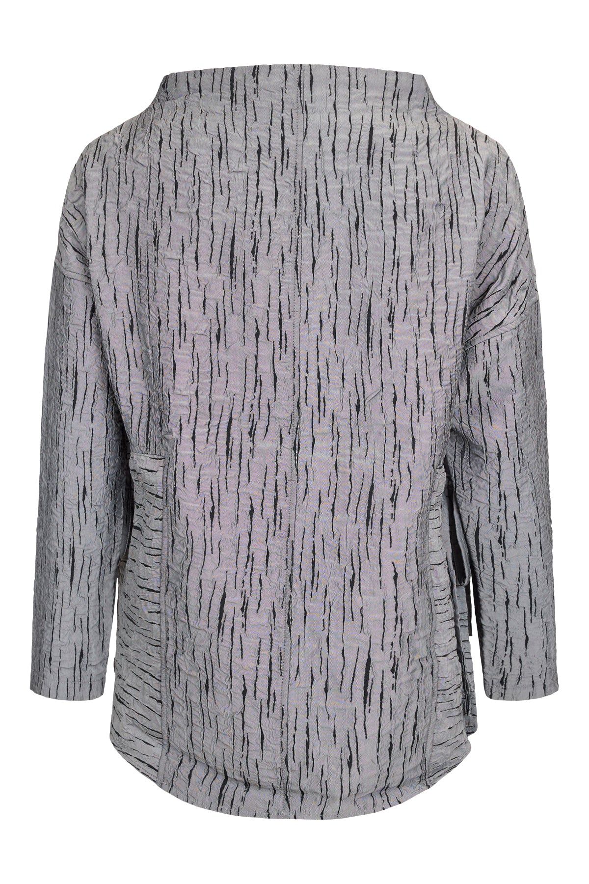 Futuristic Crinkle Top - Grey