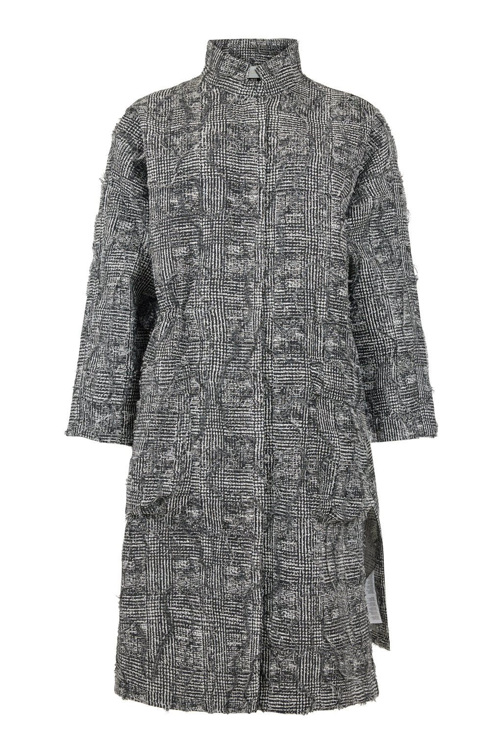 Fringe Jacket Long - Black/Grey