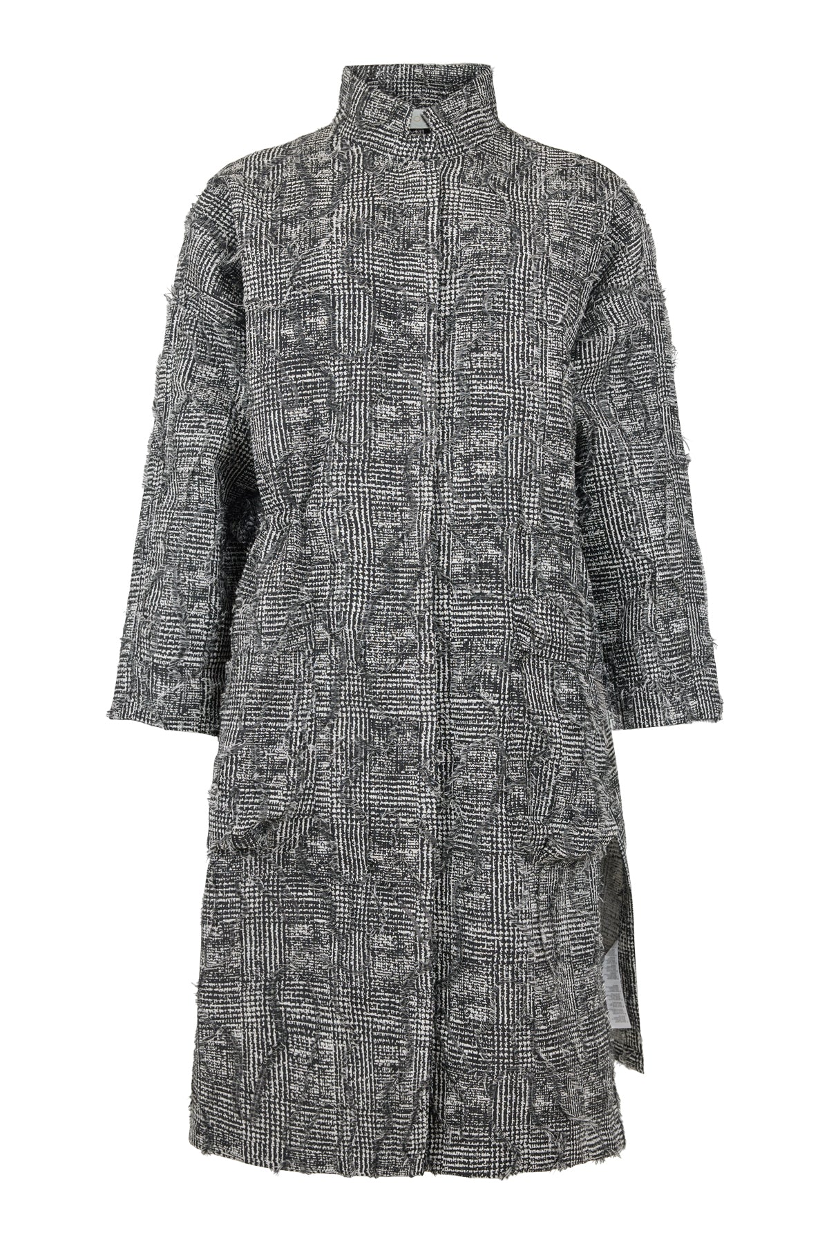 Fringe Jacket Long - Black/Grey