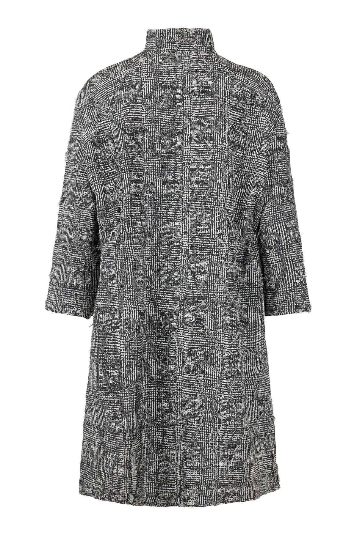 Fringe Jacket Long - Black/Grey
