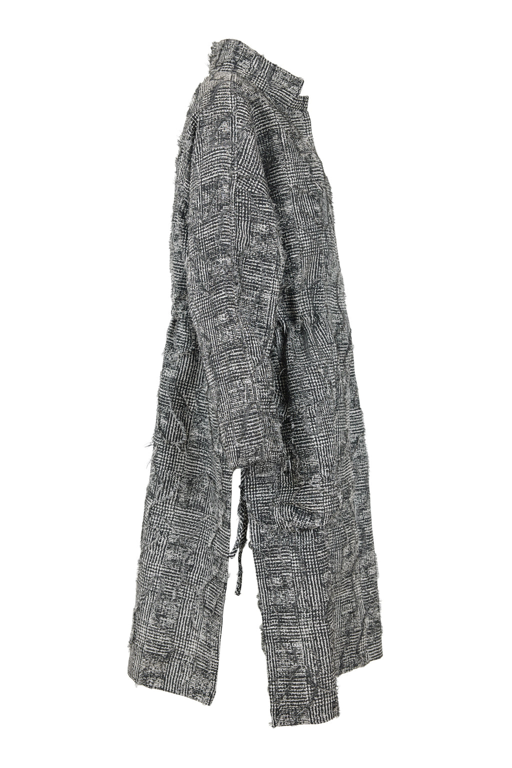 Fringe Jacket Long - Black/Grey