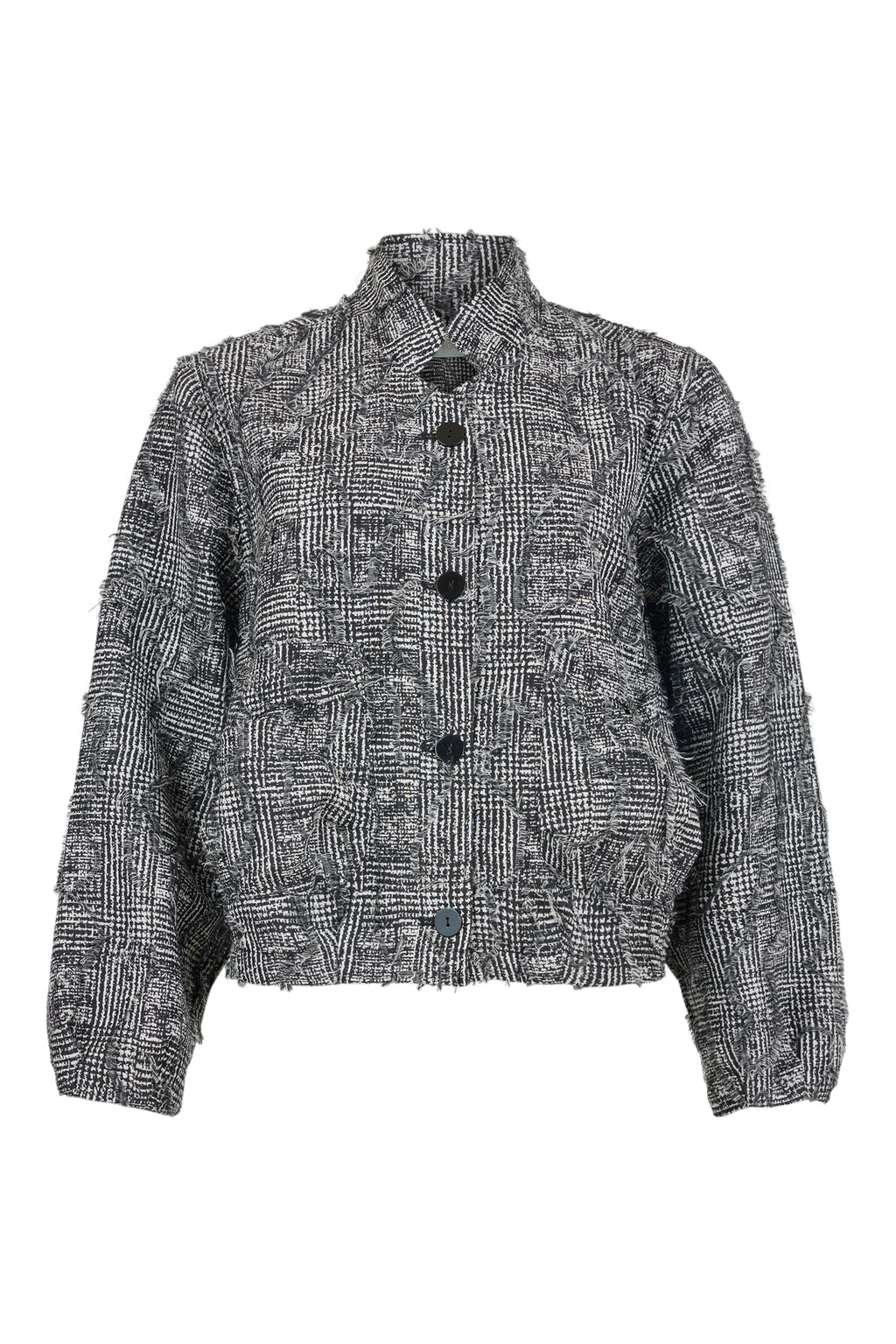 Fringe Jacket Short - Black/Grey