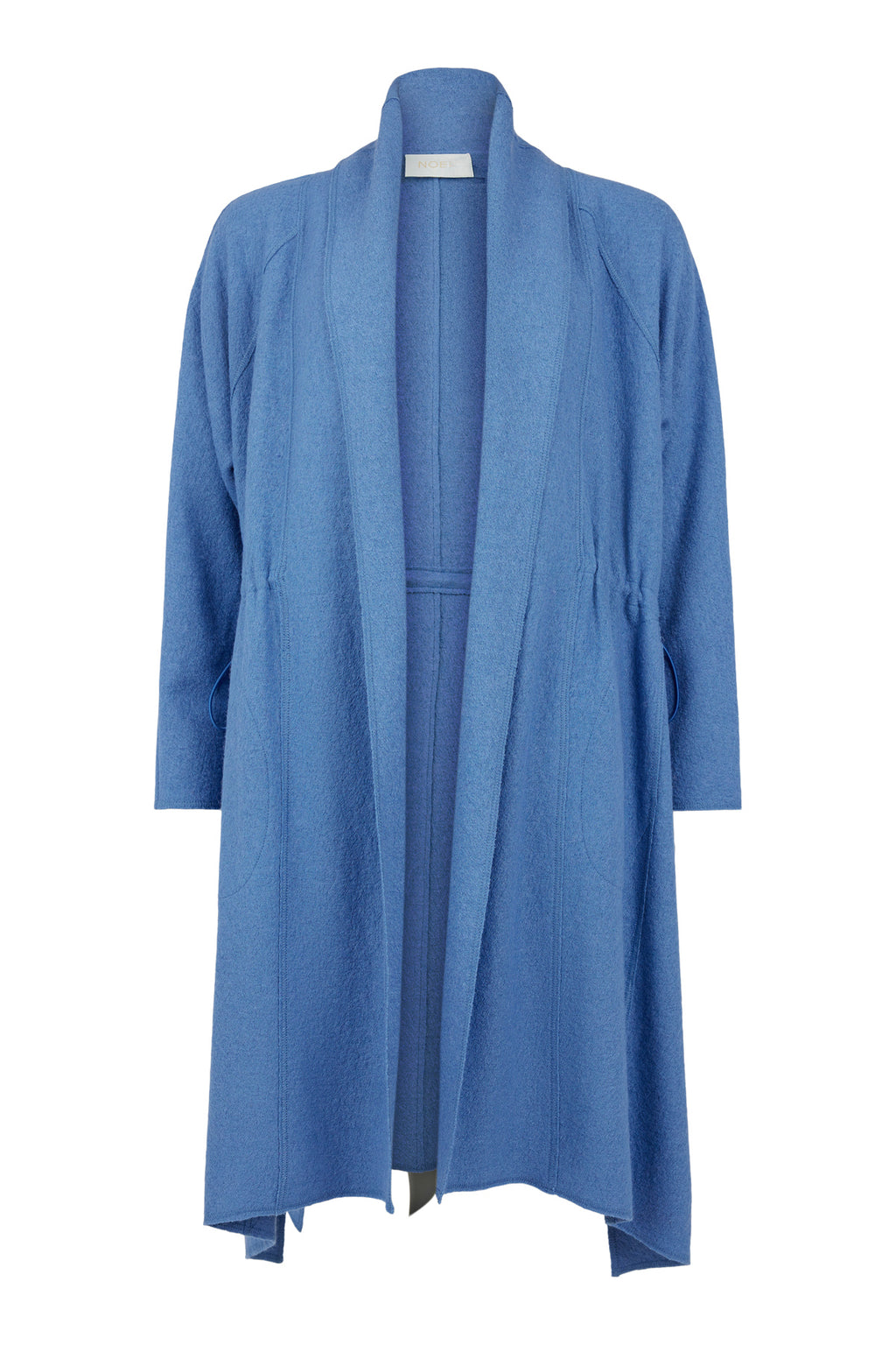 Boiled Wool Duster Coat - Blue