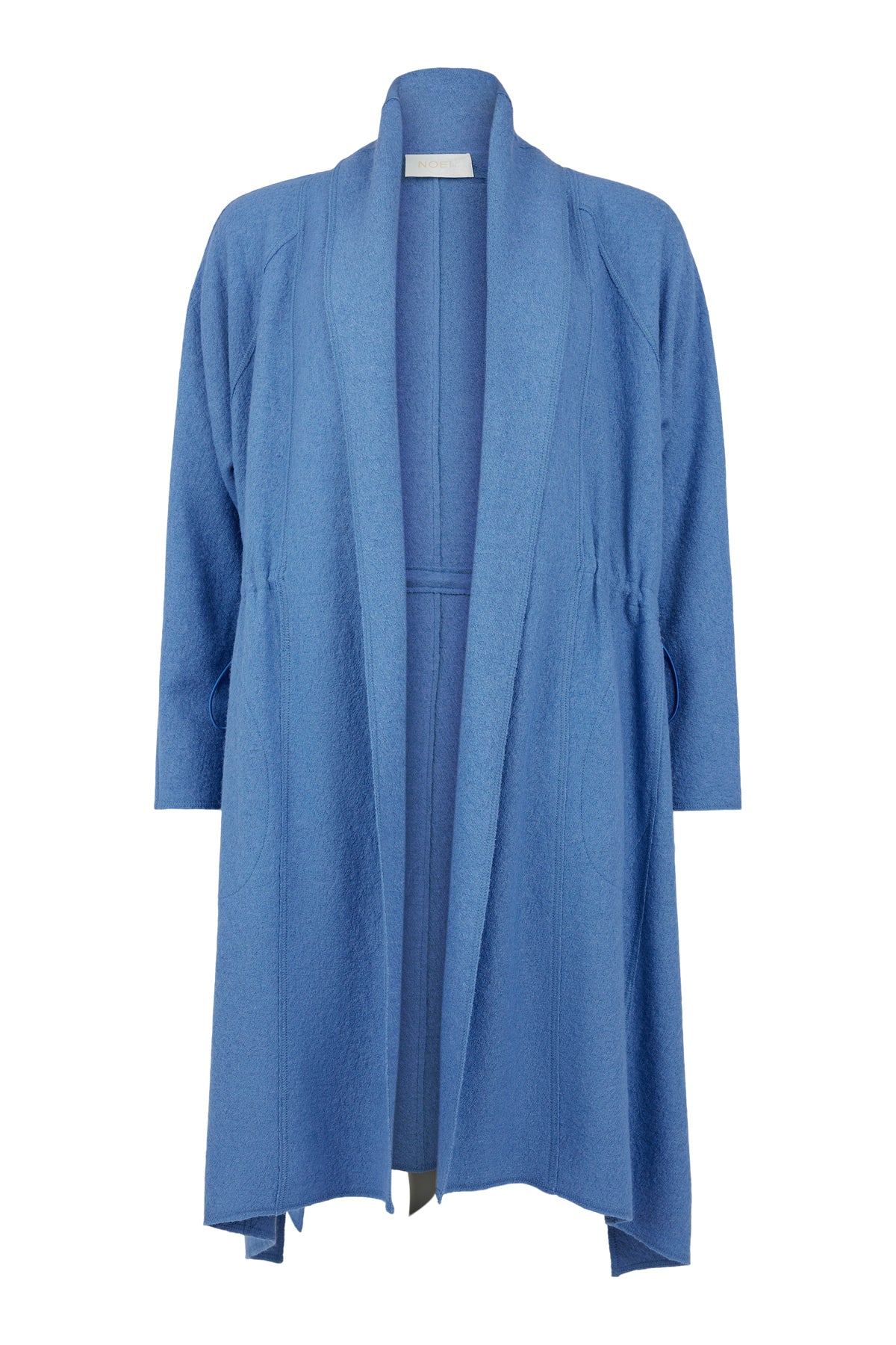 Boiled Wool Duster Coat - Blue