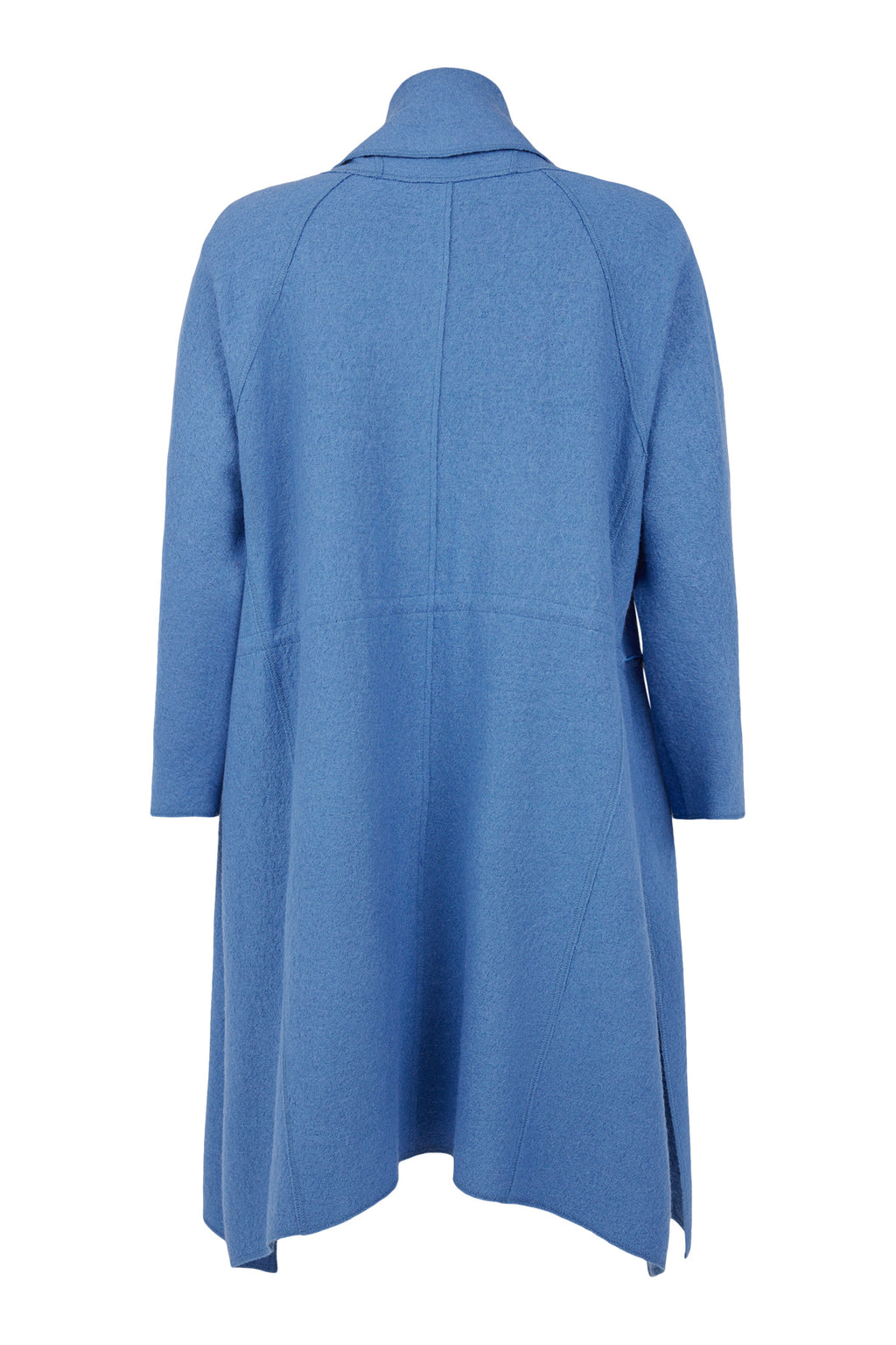 Boiled Wool Duster Coat - Blue