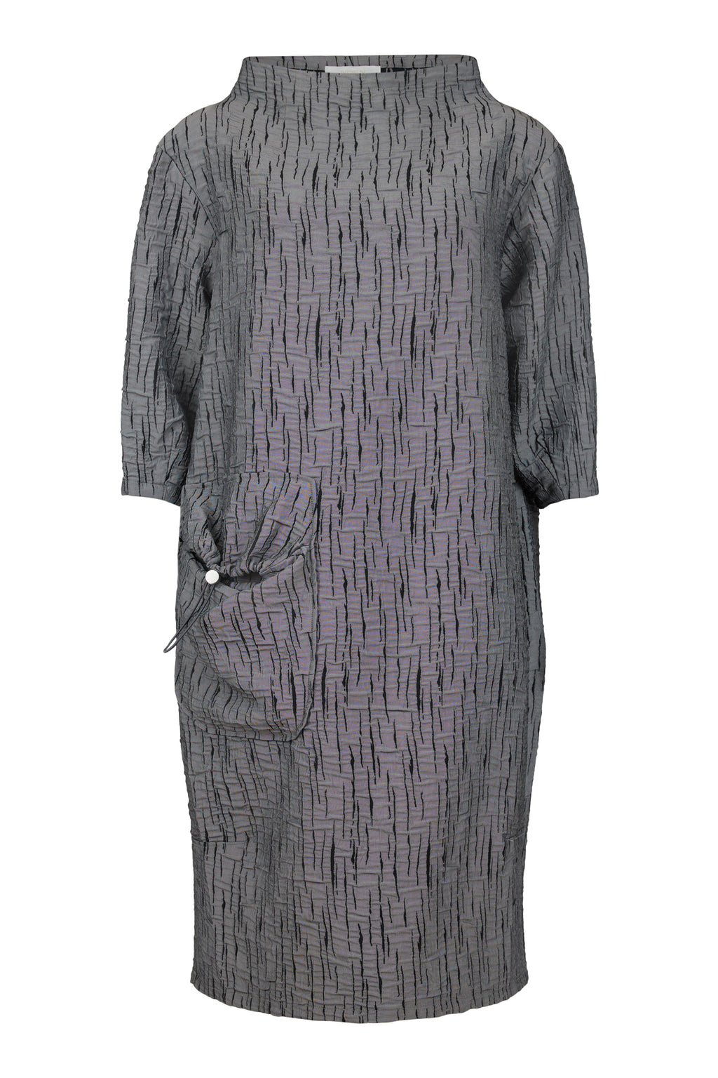 Futuristic Crinkle Dress - Grey