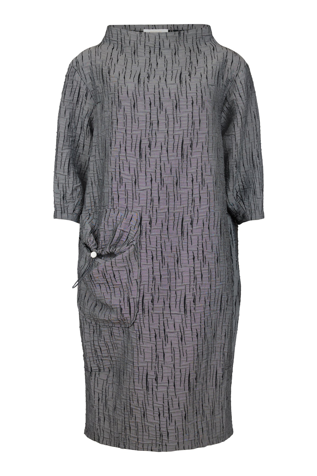 Futuristic Crinkle Dress - Grey