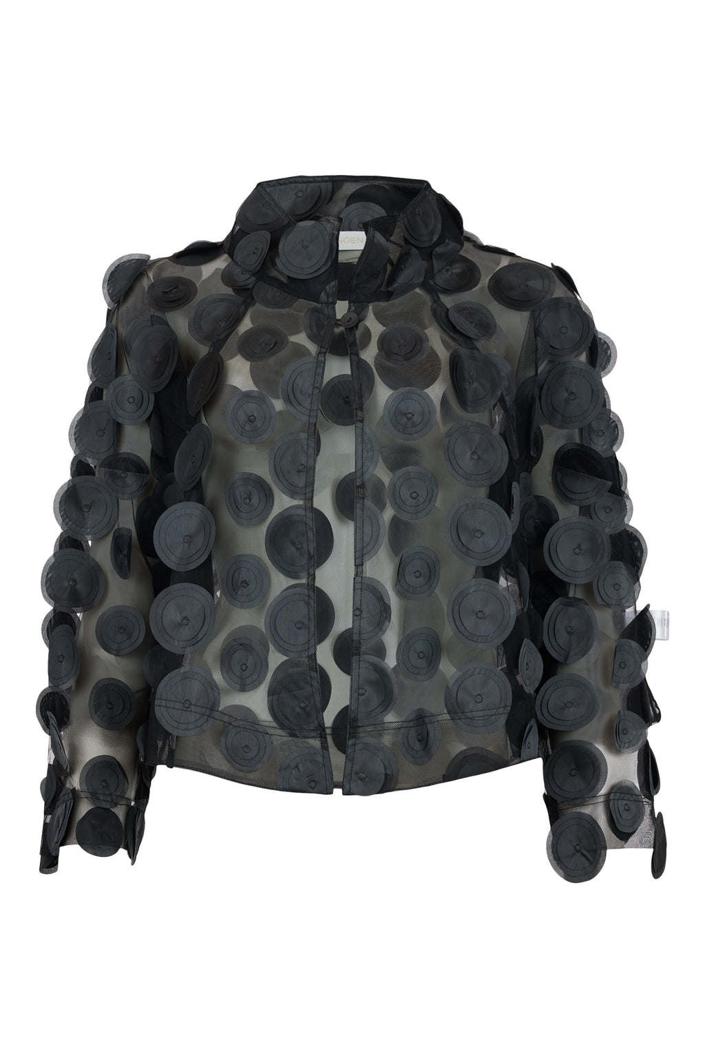 Big Dotty Sheer Jacket - Black