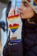 Rainbow Heart Handwarmer Oatmeal