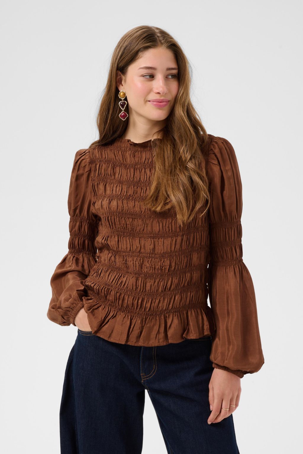 Henva Blouse - Friar Brown