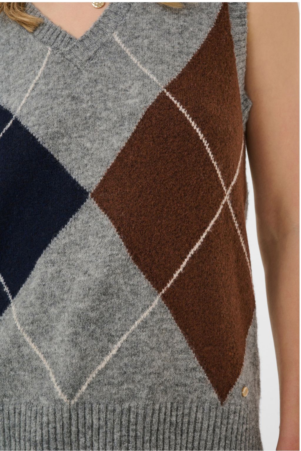 Hope Knit Slipover - Grey Melange