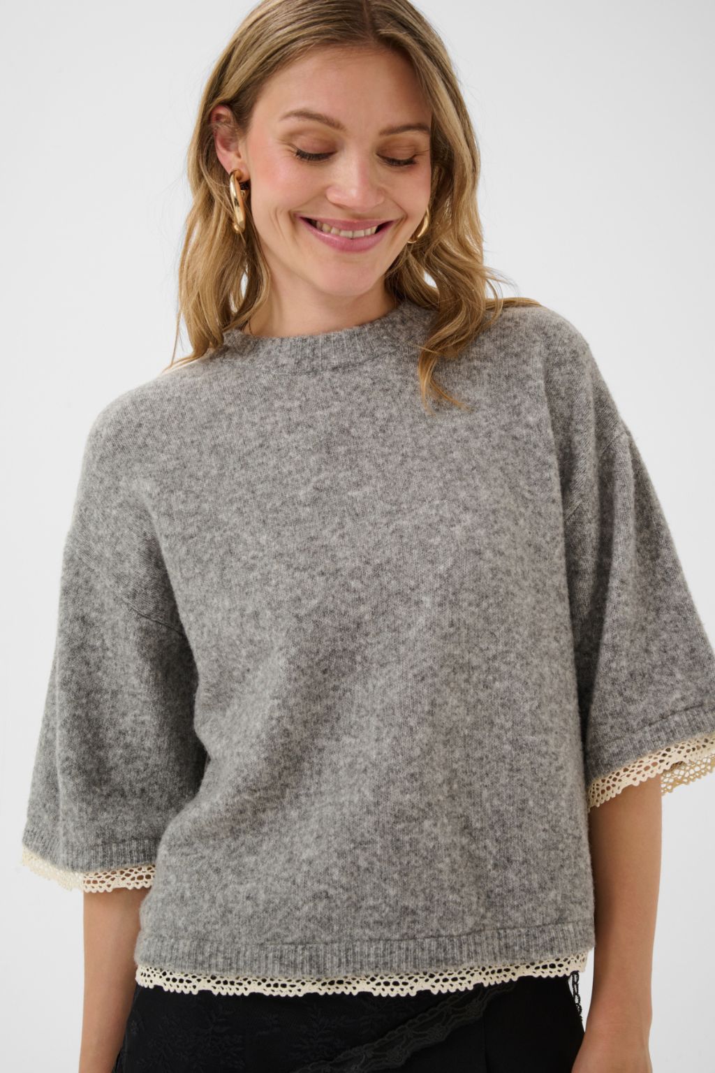 Kibana Knit Pullover - Grey Melange