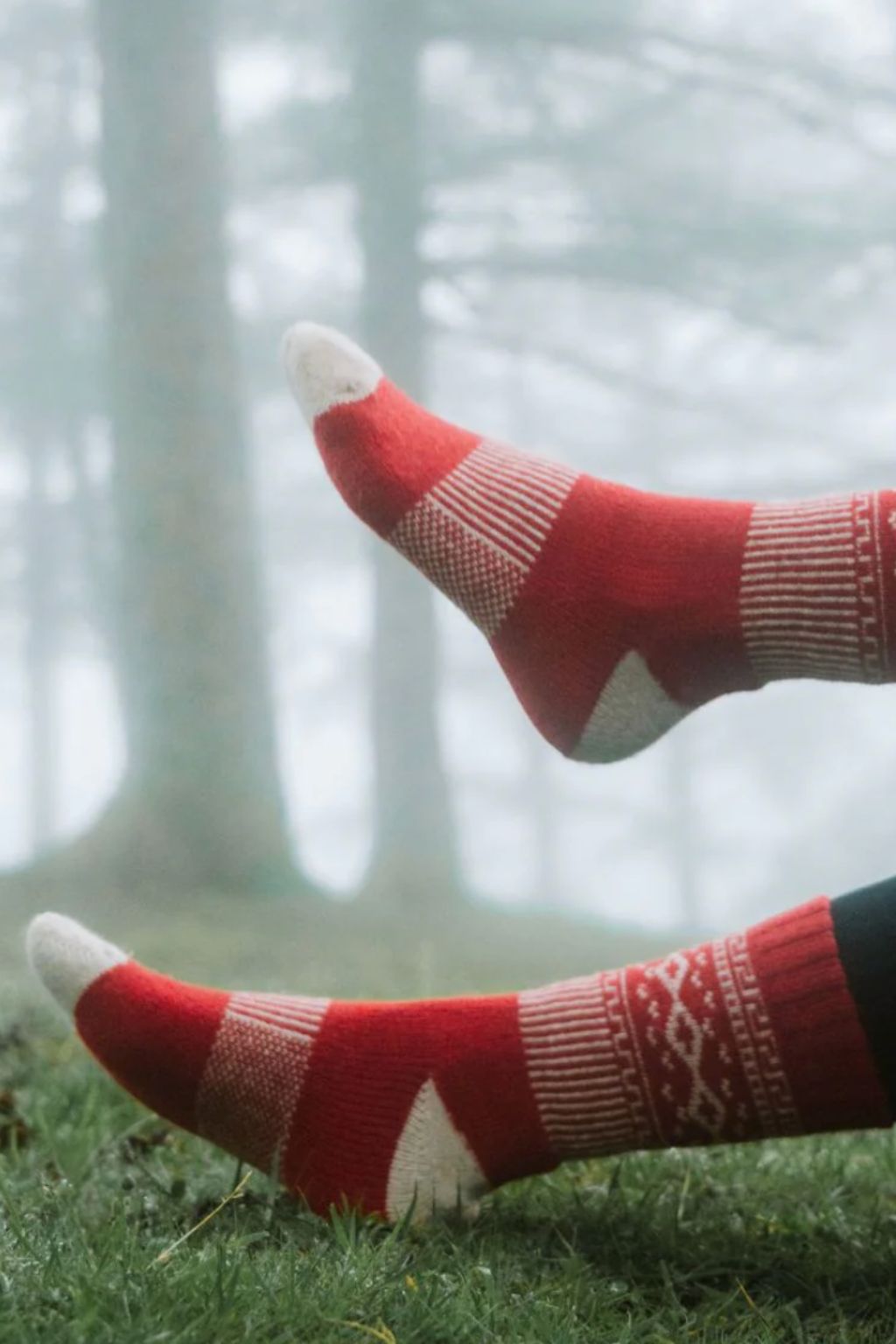 Explorer, Functional Socks For Men & Women - Cream/Red